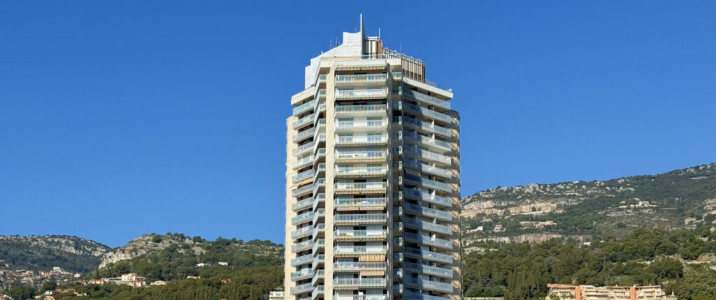 Le Millefiori Building in Monaco - entire facade