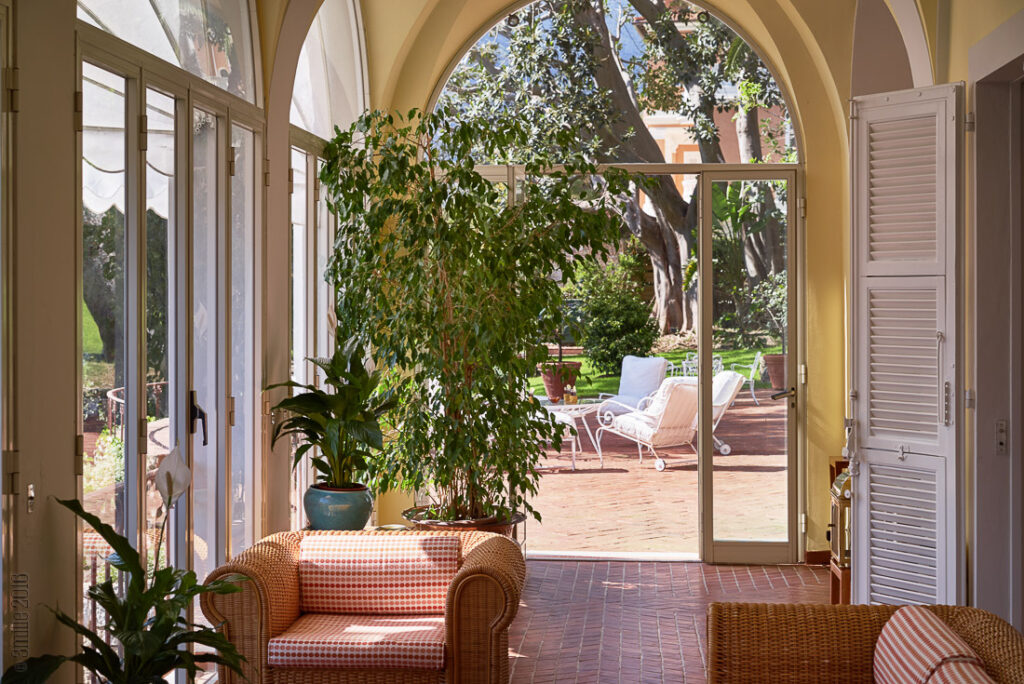 Loggia and Patio in Villa Lygie, Roquebrune Cap Martin