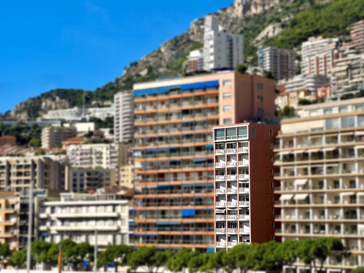 Facade of Le Bristol residential building in Monte-Carlo Monaco