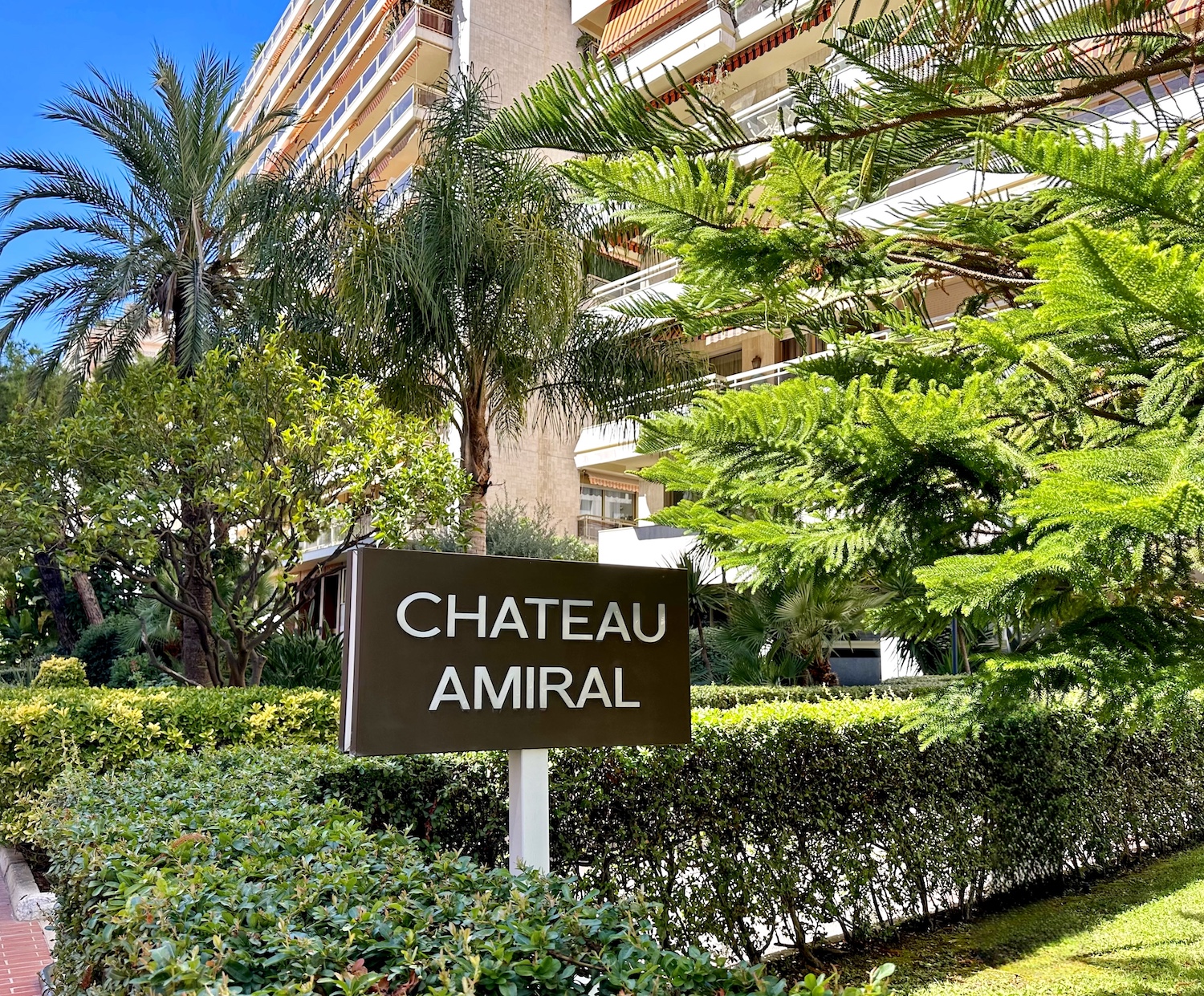 Château Amiral residential building in La Rousse Saint Roman Monaco