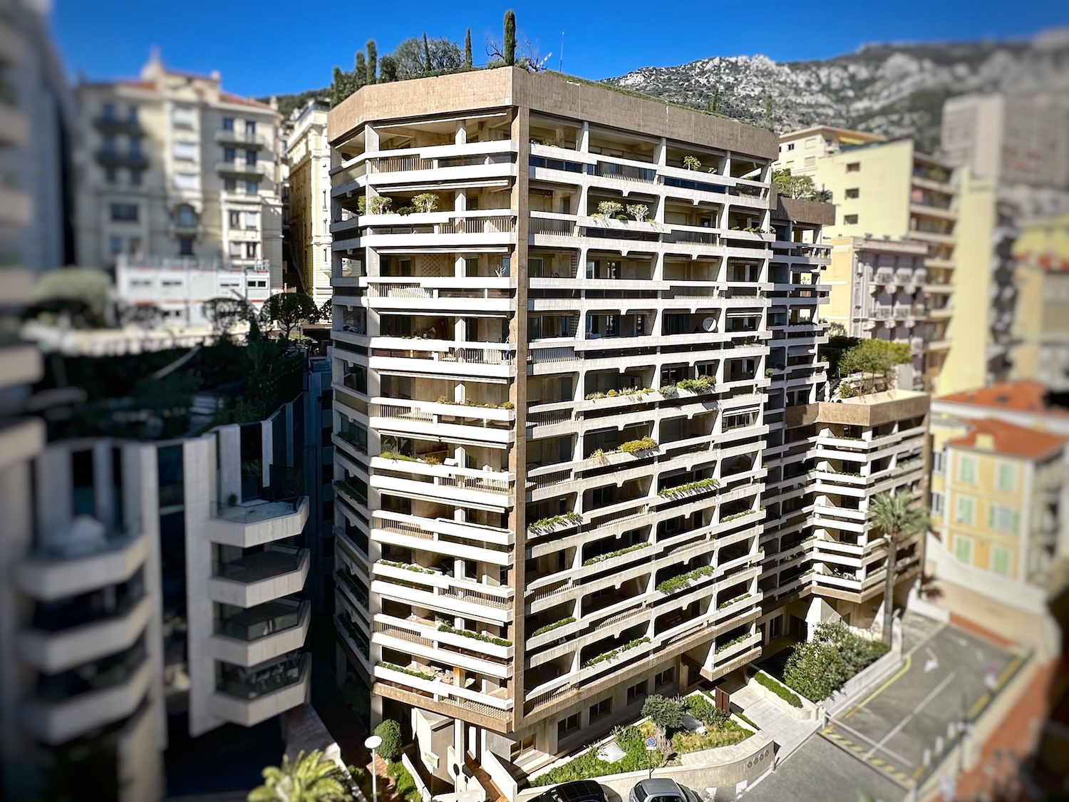 Exterior of George V building in Monaco