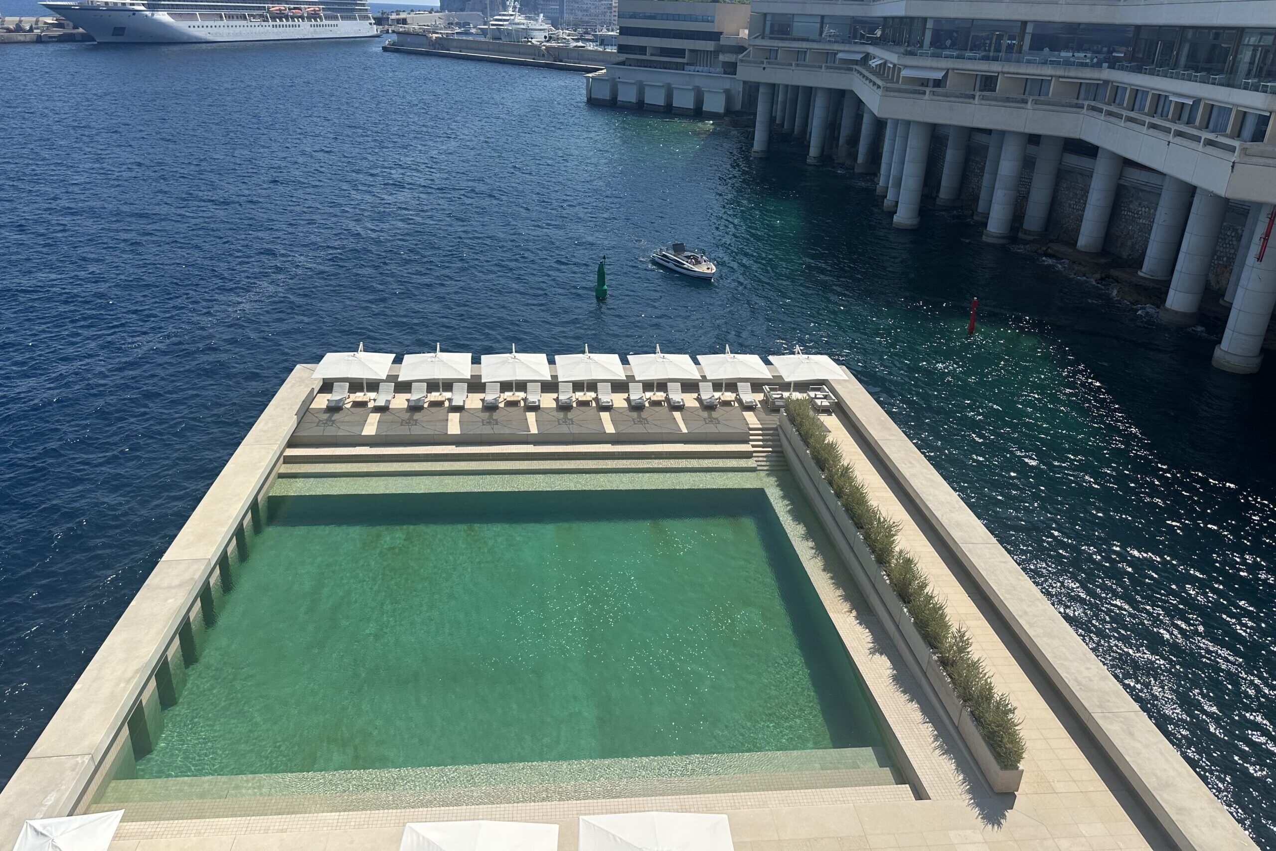 Le Renzo pool pictured in sunshine