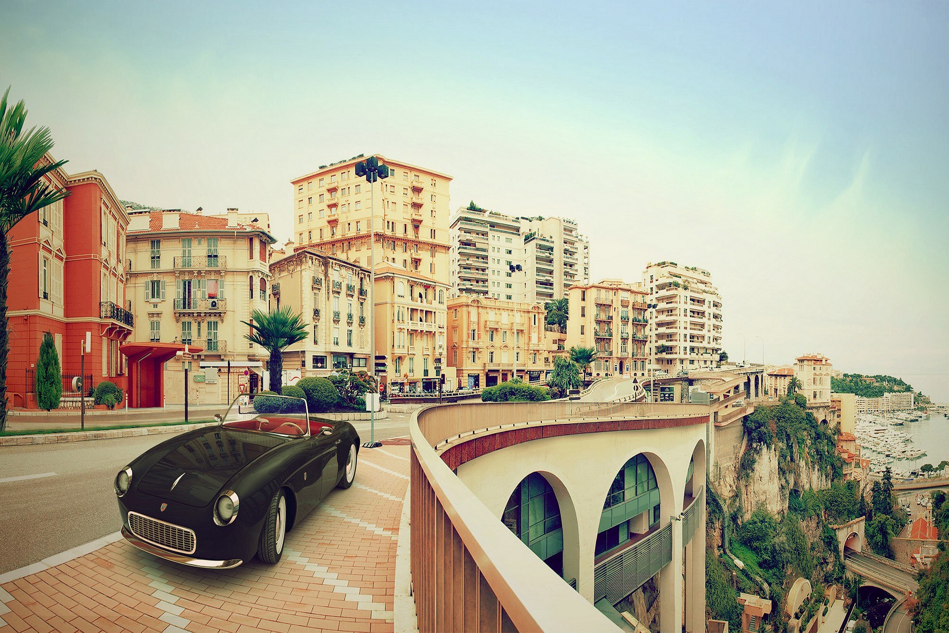 Streets in Jardin Exotique neighbourhood in Monaco