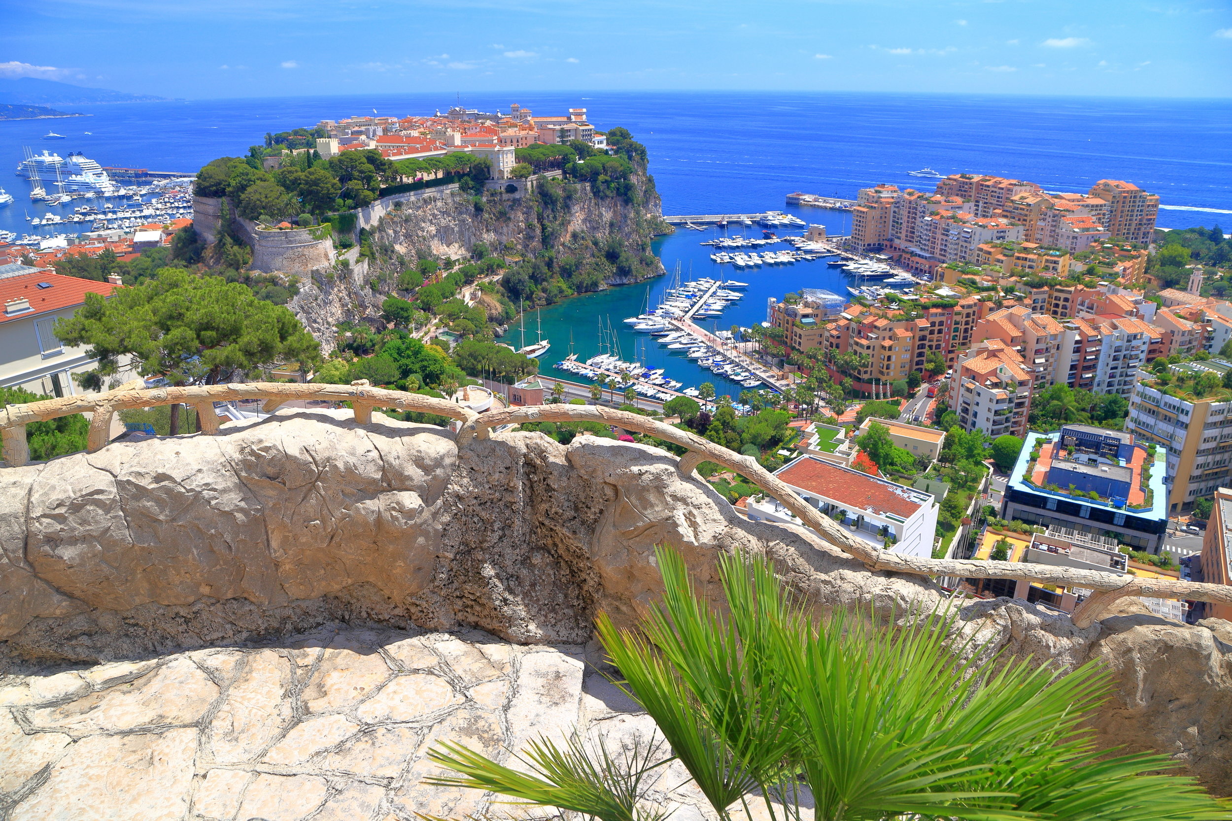 View from Jardin Exotique over Monaco city - Monaco Real Estate
