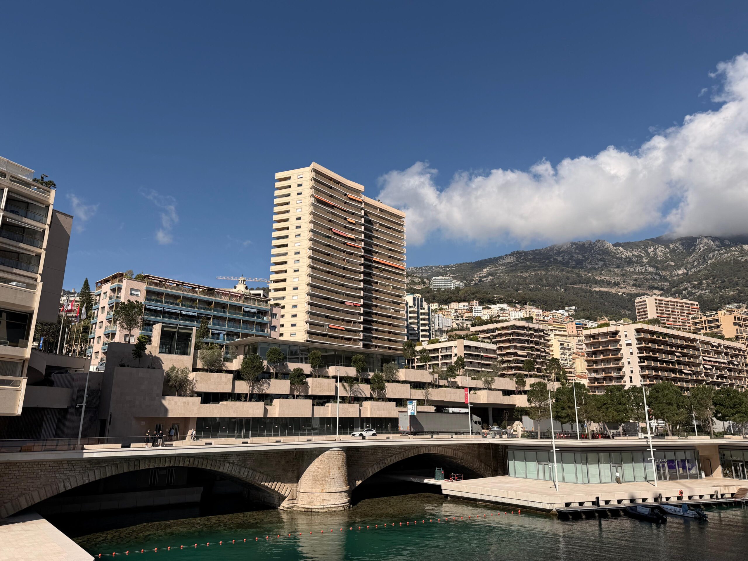 Mirabeau building pictured from the direction of Portier Cove