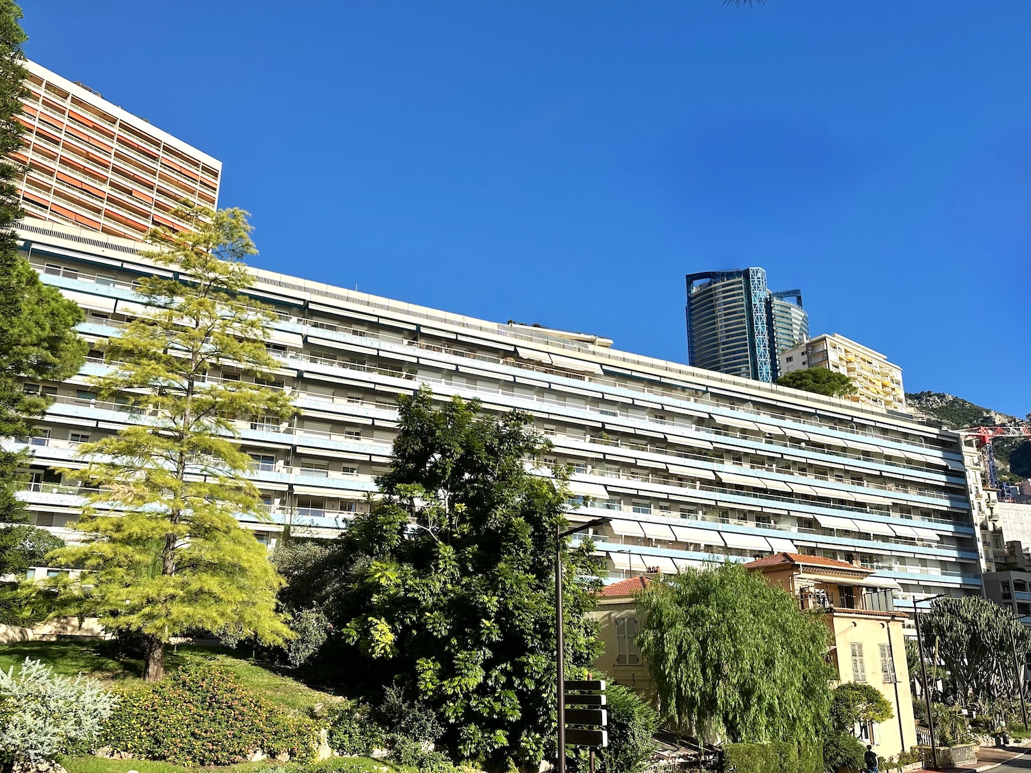 Trocadero residential building façade in Monte-Carlo Monaco