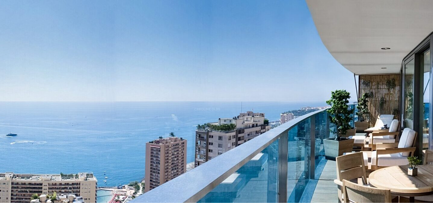 Tour Odéon apartment terrace with sea view Monaco