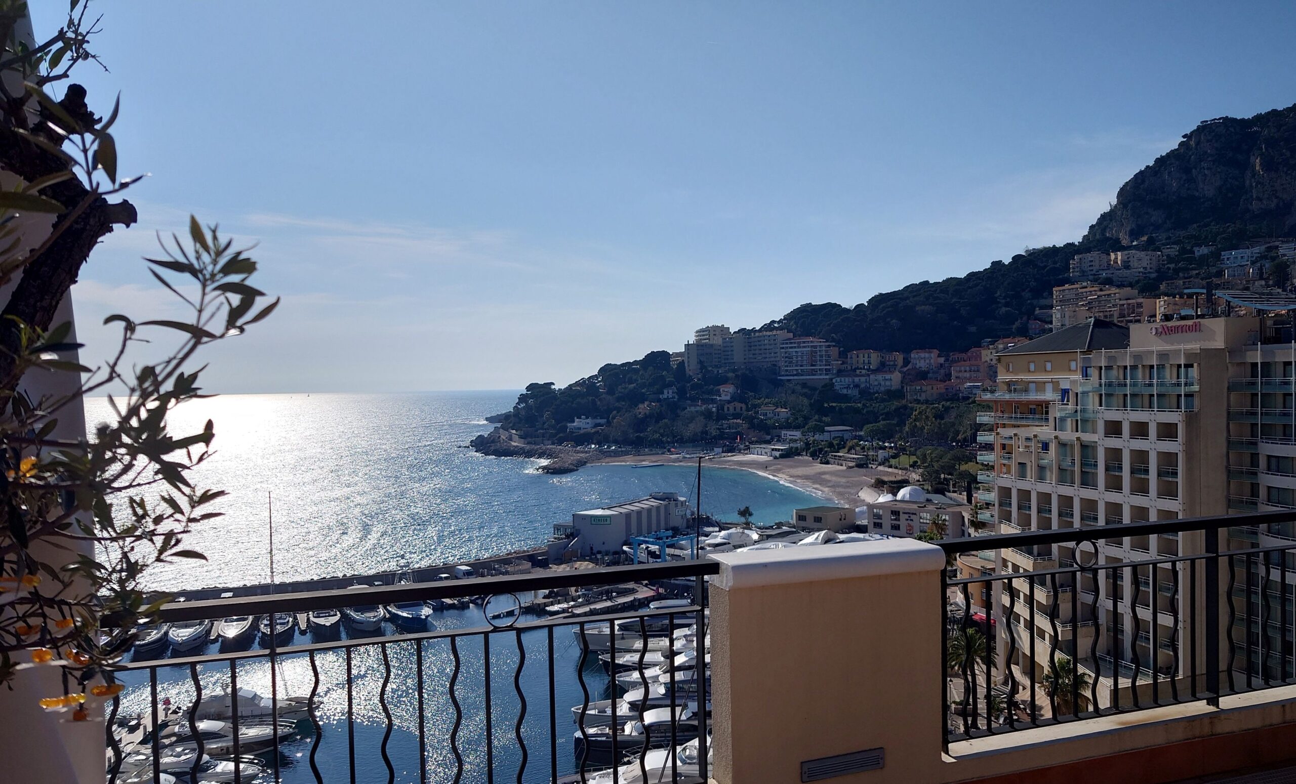 Vue from Memmo Center terrace over the Mediterranean and Cap d'Ail