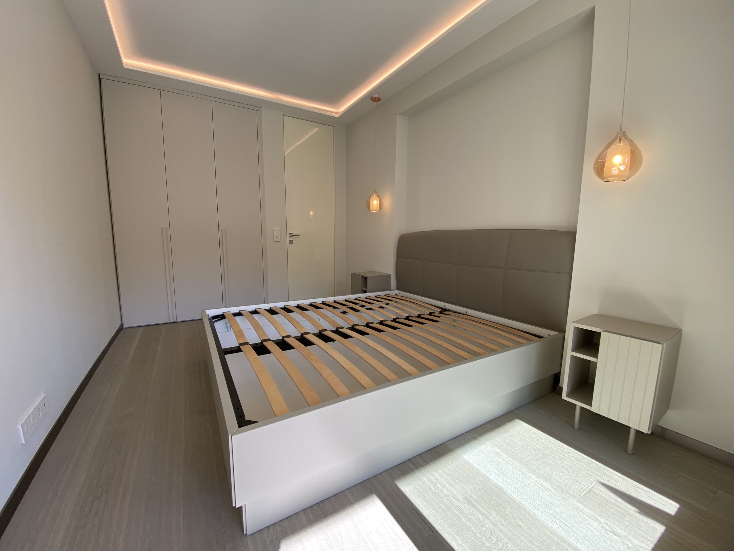 Bedroom in Chateau Amiral 1-bed apartment