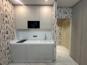 Kitchen of a studio in Villa Palazzino in Monaco