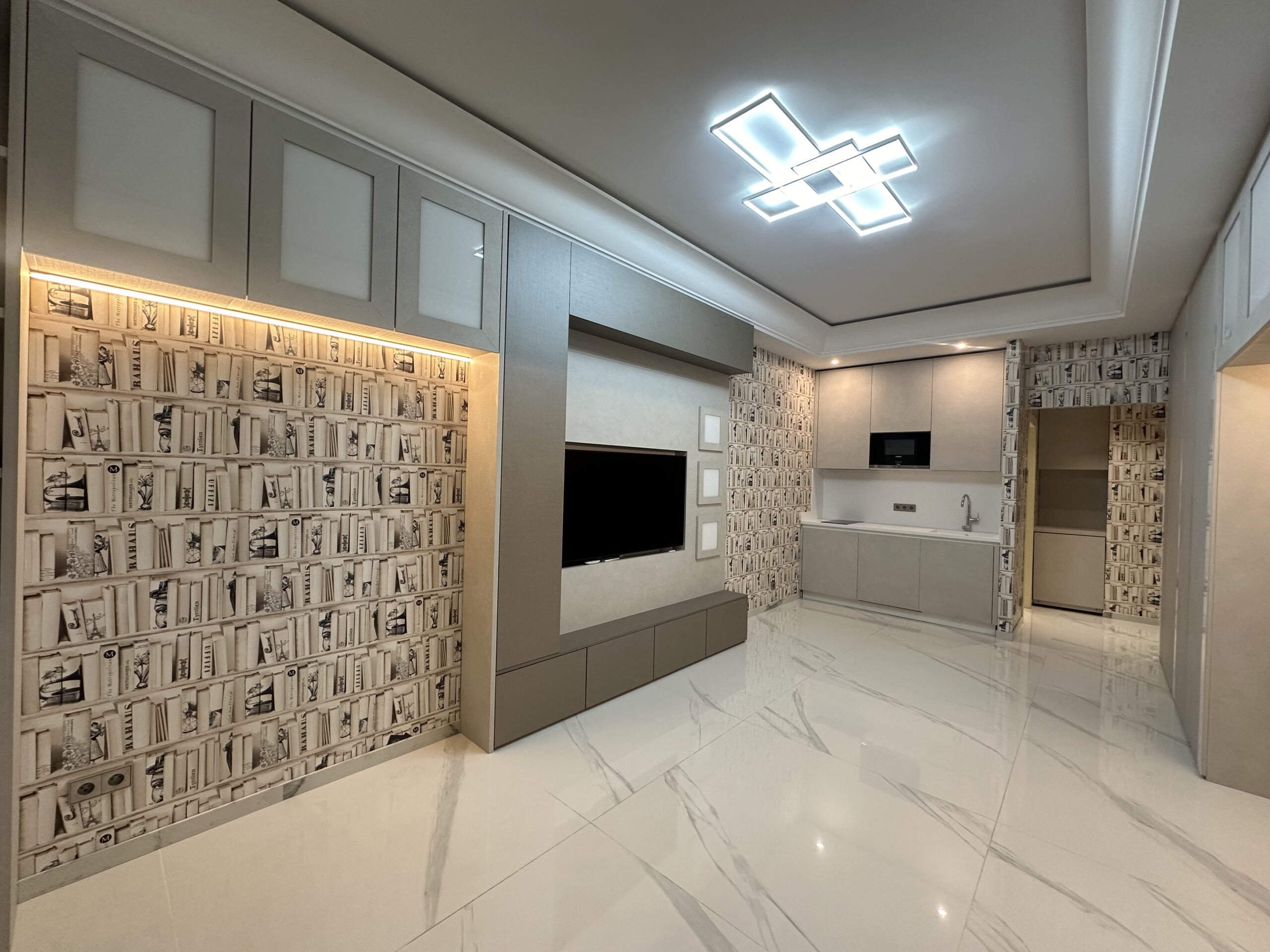 Living room in Villa Palazzino studio in Monaco