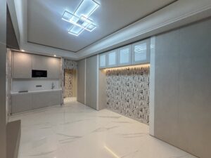 Living space of a studio in Villa Palazzino in Monaco