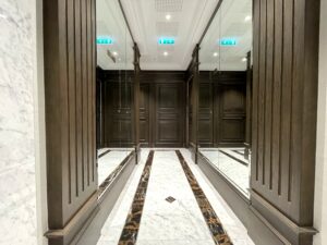 Corridors in Villa Palazzino building in Monaco