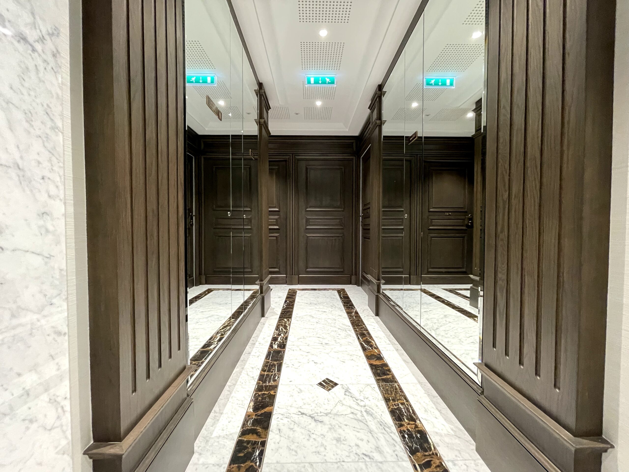 Corridors in Villa Palazzino building in Monaco