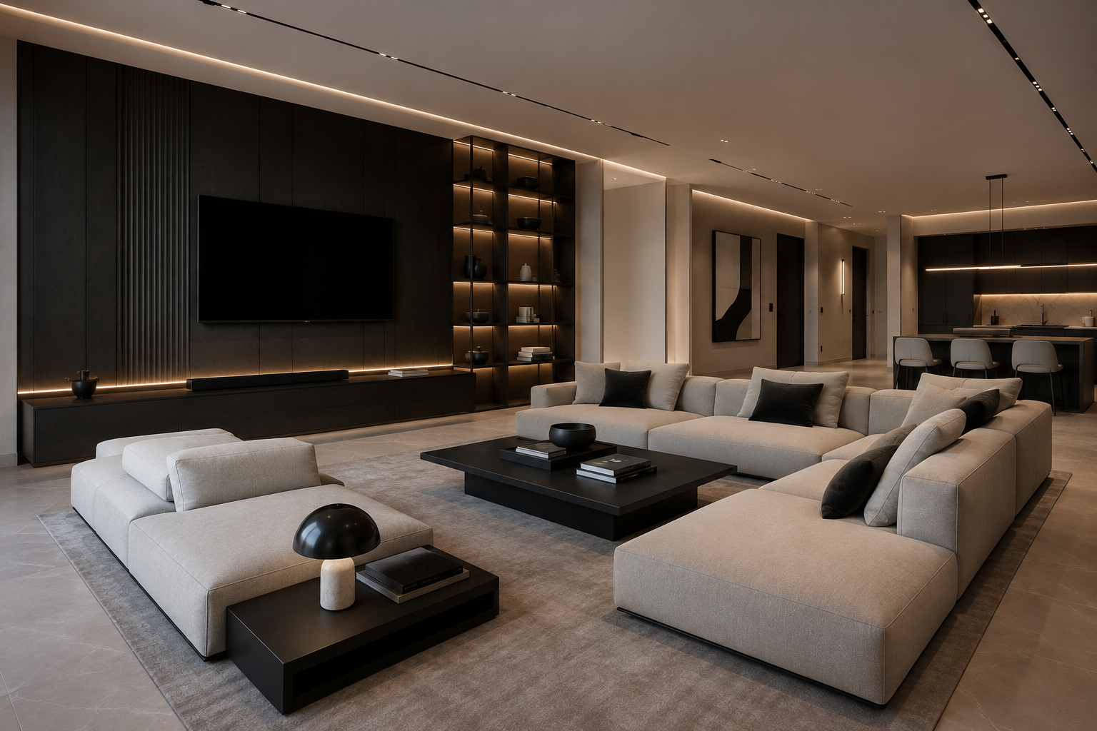 Luxurious 5-bedroom apartment for rent in Monaco, contemporary interiors