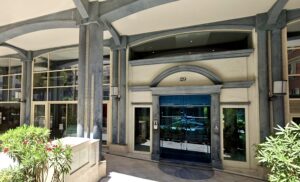 Rocazur building front door pictured from the side